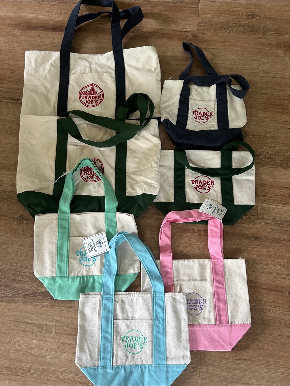 Canvas Tote Bag - Pink & Blue Variants - Picture 2 of 2